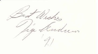 Tige Andrews autograph