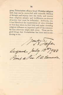 William H. Taft autograph