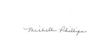 Michelle Phillips autograph