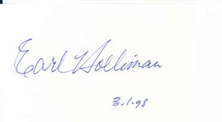 Earl Holliman autograph