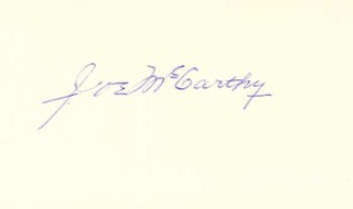 Joe McCarthy autograph