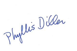Phyllis Diller autograph