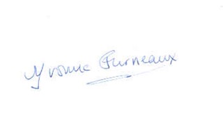 Yvonne Furneaux autograph