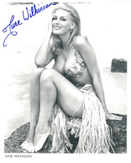 June Wilkinson autograph