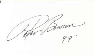 Peter Brown autograph