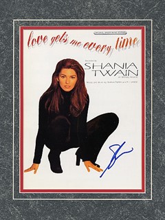 Shania Twain autograph