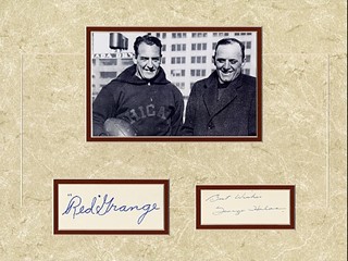 Grange and Halas autograph