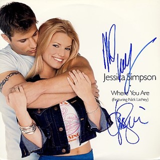 Jessica Simpson & Nick Lachey autograph