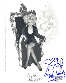 Cyndi Lauper autograph