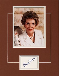 Nancy Reagan autograph