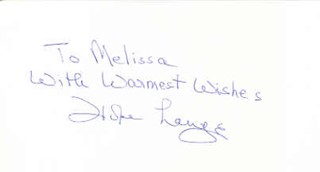 Hope Lange autograph