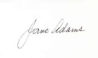 Jane Adams autograph