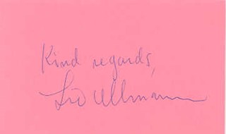 Liv Ullmann autograph
