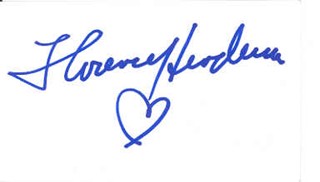 Florence Henderson autograph