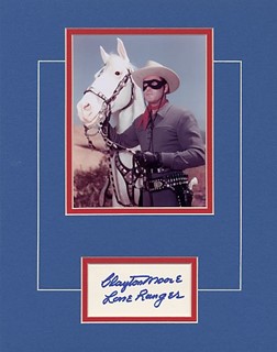 Clayton Moore as The Lone Ranger autograph