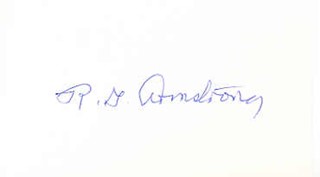 R. G. Armstrong autograph