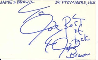 James Brown autograph