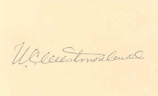 William Westmoreland autograph