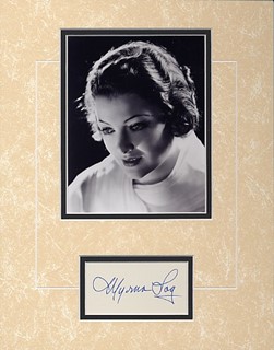 Myrna Loy autograph
