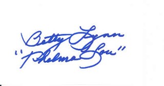 Betty Lynn autograph