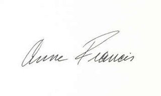 Anne Francis autograph