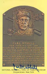 Carl Hubbell autograph