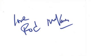 Rod McKuen autograph