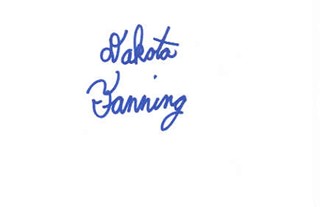 Dakota Fanning autograph
