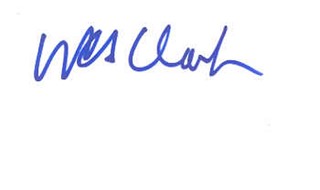 Wesley Clark autograph