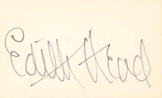 Edith Head autograph