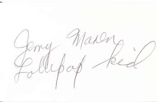 Jerry Maren autograph