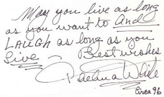 Thelma White autograph