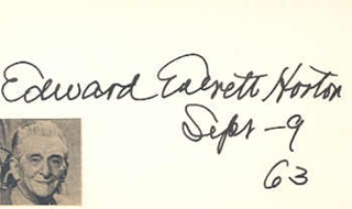 Edward Everett Horton autograph