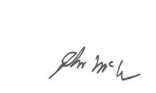 John McCain autograph