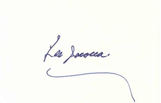 Lee Iacocca autograph