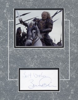 Bernard Hill as Thoden King of Rohan autograph