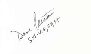 Dave Leestma autograph