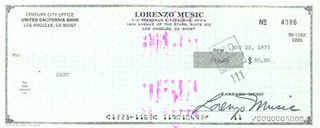 Lorenzo Music autograph