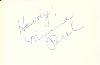 Minnie Pearl autograph