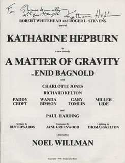 Katharine Hepburn Program autograph
