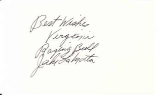 Jake LaMotta autograph