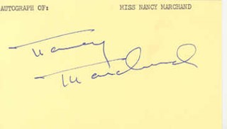 Nancy Marchand autograph