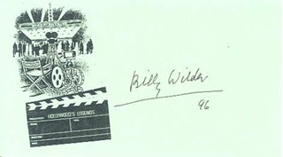Billy Wilder autograph
