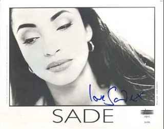 Sade autograph