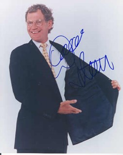 David Letterman autograph