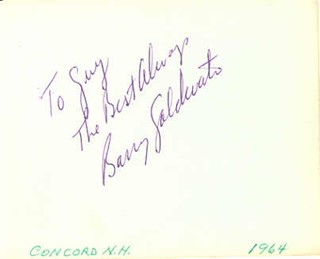Barry Goldwater autograph