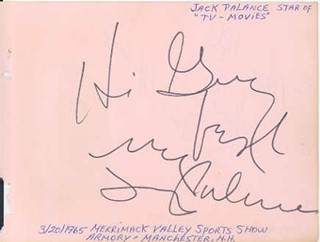 Jack Palance autograph