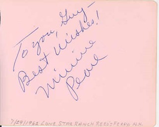 Minnie Pearl autograph