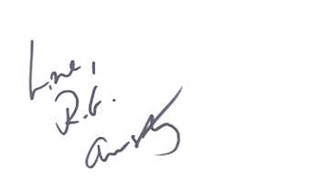 R.G. Armstrong autograph