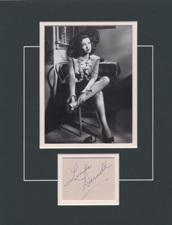 Linda Darnell autograph